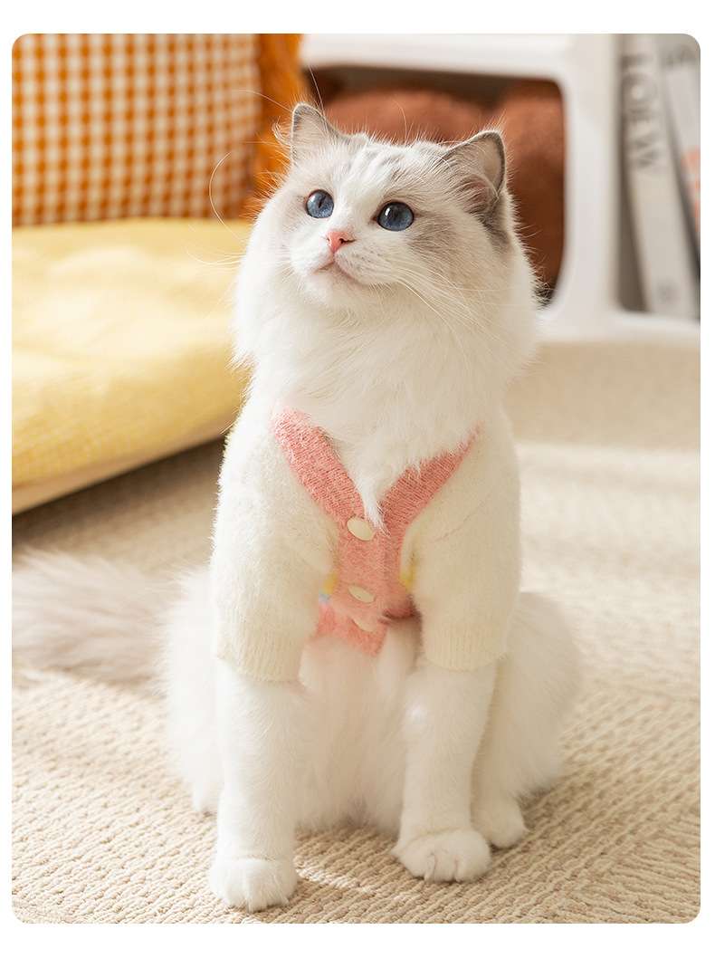 猫服  防寒服 | もこもこペット用セーター