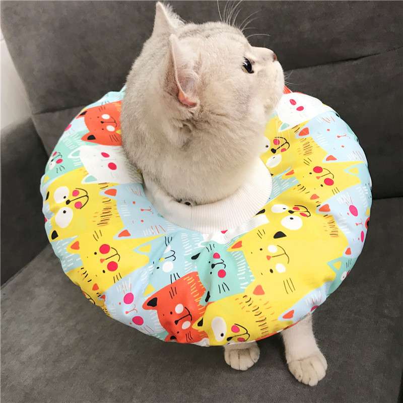 猫服 猫 エリザベスカラー | 猫用かわいいイラスト柄エリザベスカラー