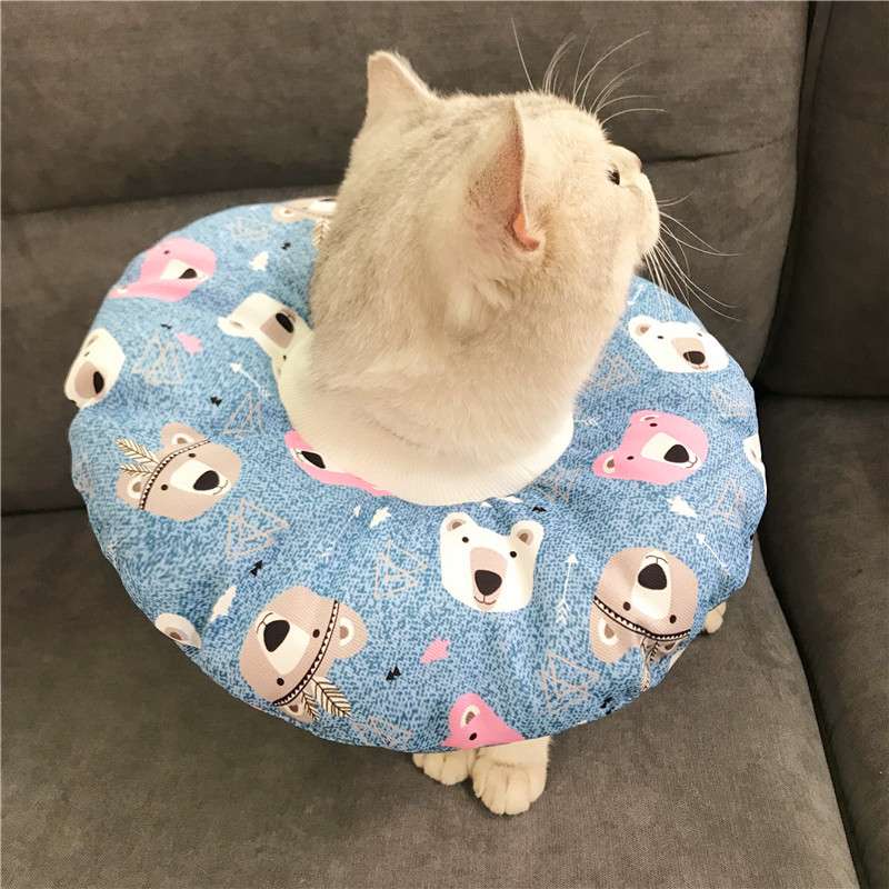 猫服 猫 エリザベスカラー | 猫用かわいいイラスト柄エリザベスカラー