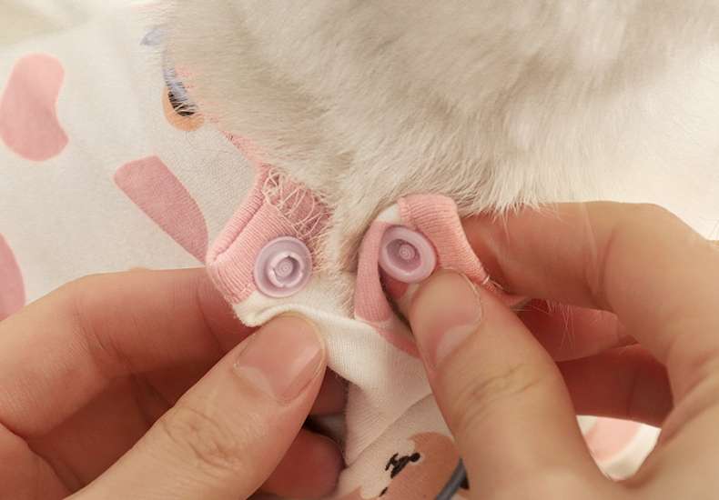 猫服  洋服 | もこもこクマさん柄キャットロンパース