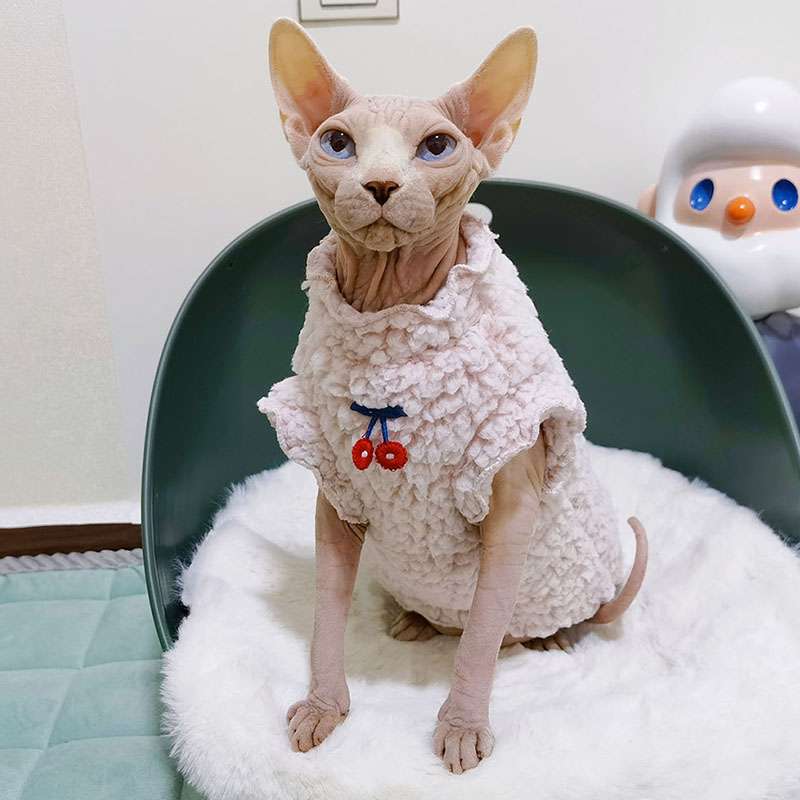 猫服  スフィンクス | もこもこフルーツ柄スフィンクス用パーカー
