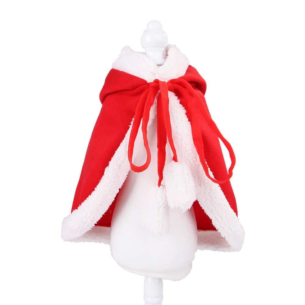 猫服  コスプレ | 猫用サンタクロースマント クリスマスコスチューム