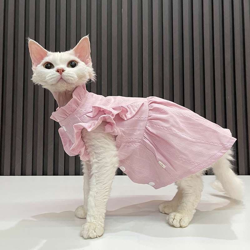 猫服  洋服 | ふんわりフリルワンピース