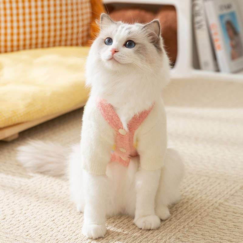 猫服  防寒服 | もこもこペット用セーター