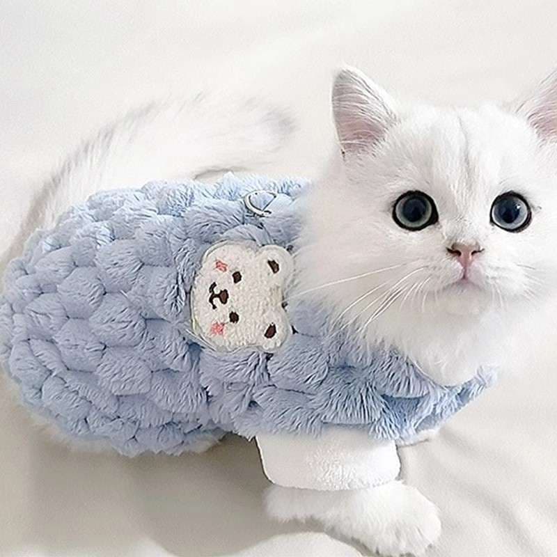 猫服  防寒服 | もふもふ天使の羽根ペット服