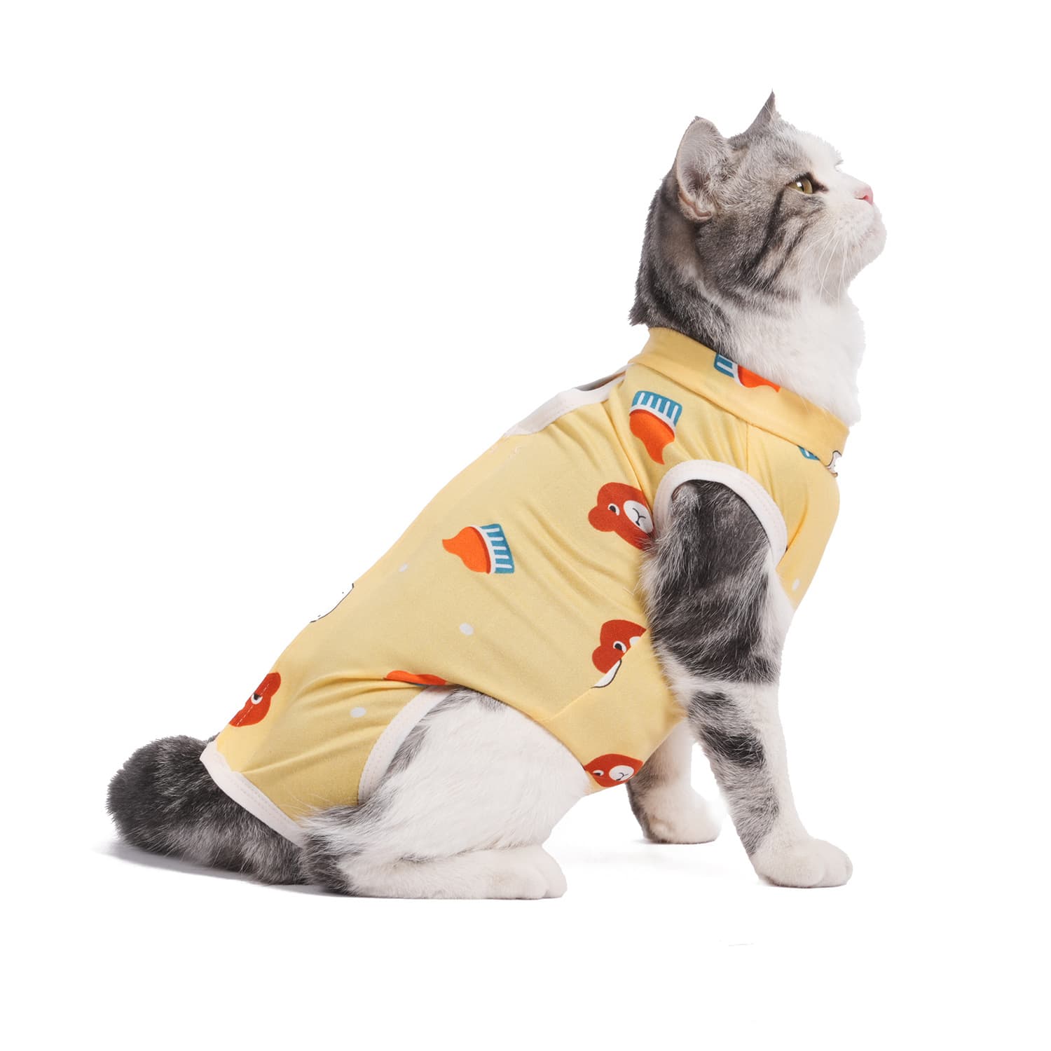 猫服  自由伸縮ノースリーブ術後服