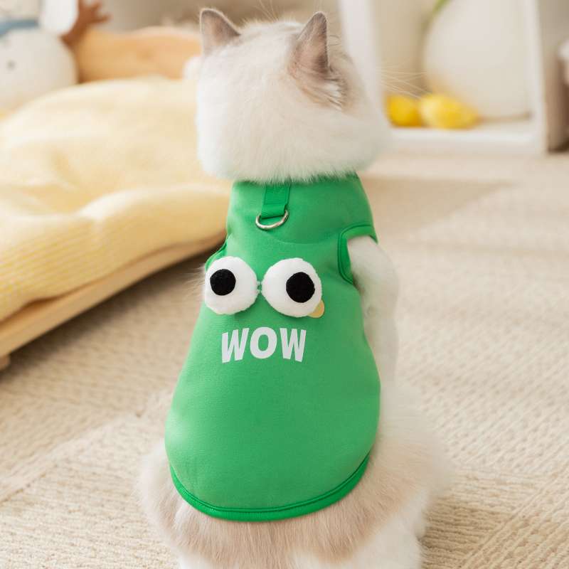 猫服  洋服 | 目玉付きサマーベスト猫用