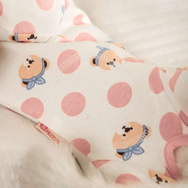 猫服  洋服 | もこもこクマさん柄キャットロンパース