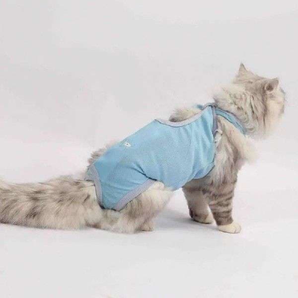 猫服  術後服 | もこもこ術後服 ねこちゃん用ボディスーツ