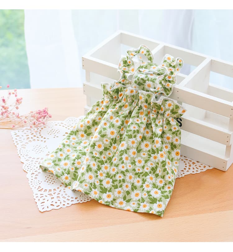 猫服  洋服 | 洋服 | お花畑のふんわりワンピース
