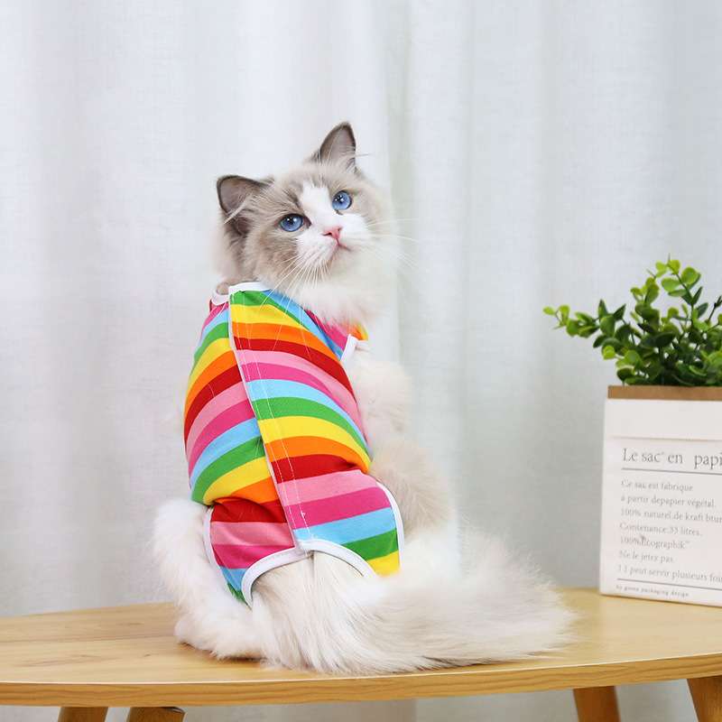 猫服  洋服 | ねこちゃん用かわいい総柄ロンパース