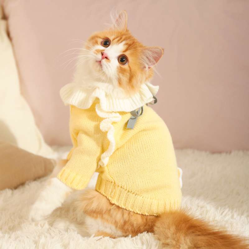 猫服  防寒服 | もふもふ猫ちゃんの冬用ふわふわベスト