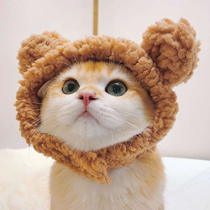 猫服  帽子 | もふもふ耳付き猫ちゃん帽子