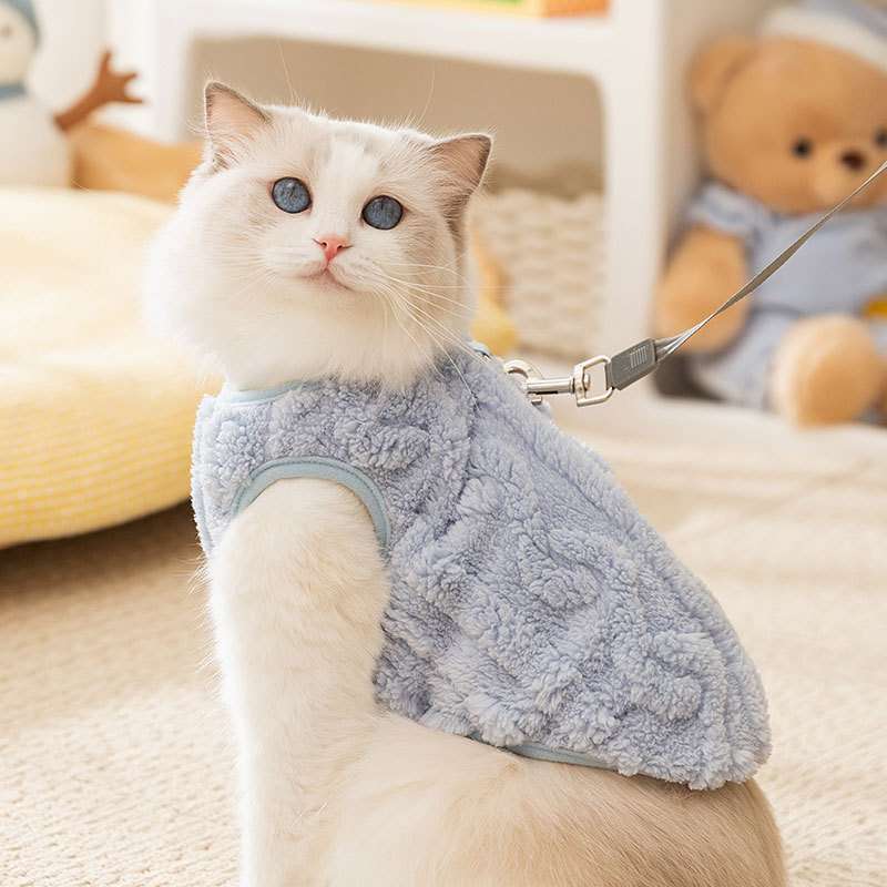 猫服  防寒服 | もこもこ猫ちゃんベスト
