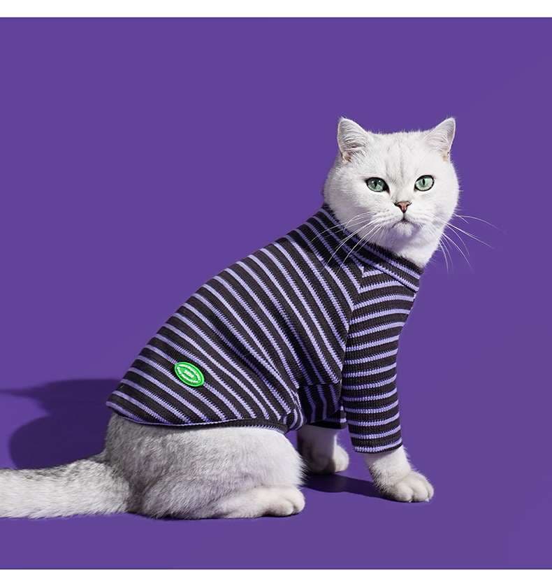 猫服  防寒服 | モコモコ猫ちゃん用タートルネックセーター