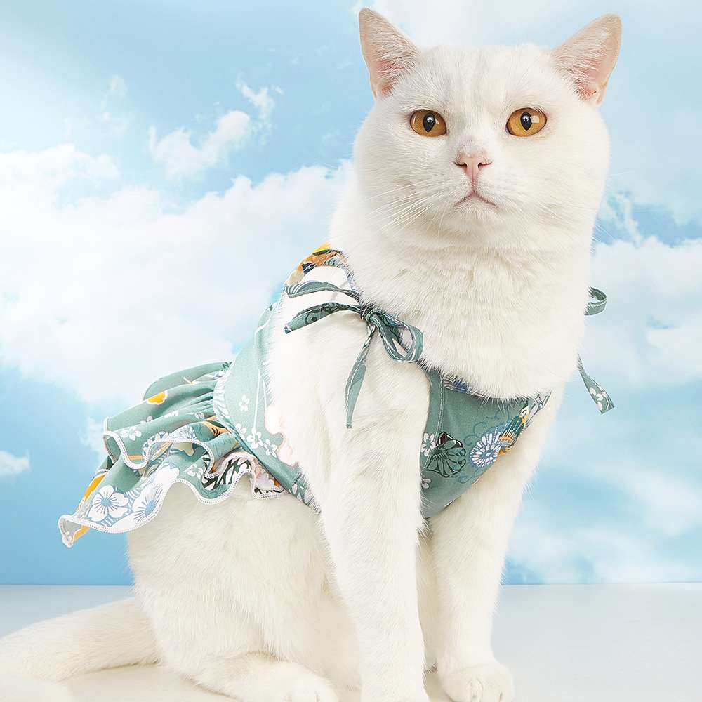 猫服  洋服 | 猫用フリルワンピース水着