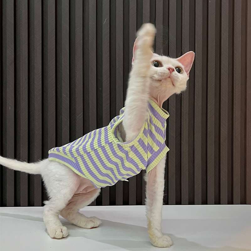 猫服  洋服 | 猫用ボーダータンクトップ