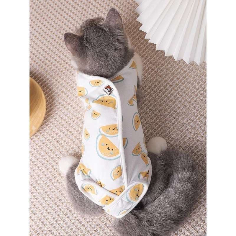 猫服  術後服 | 果物柄の猫用術後服