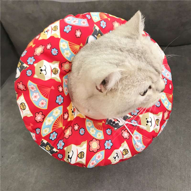 猫服 猫 エリザベスカラー | 猫用かわいいイラスト柄エリザベスカラー