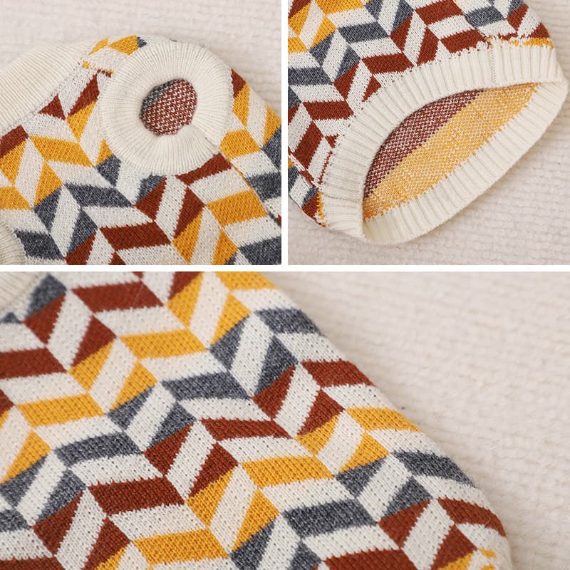 編み込みニット猫用洋服