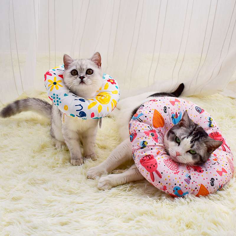 猫服 猫 エリザベスカラー | ふわもこペット用プリントエリザベスカラー