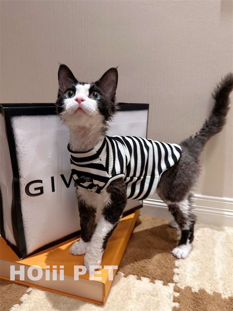 猫服  洋服 | モダンボーダー柄キャットウェア