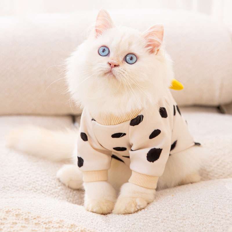 猫服  洋服 | もぐもぐバナナ柄ペット用つなぎ
