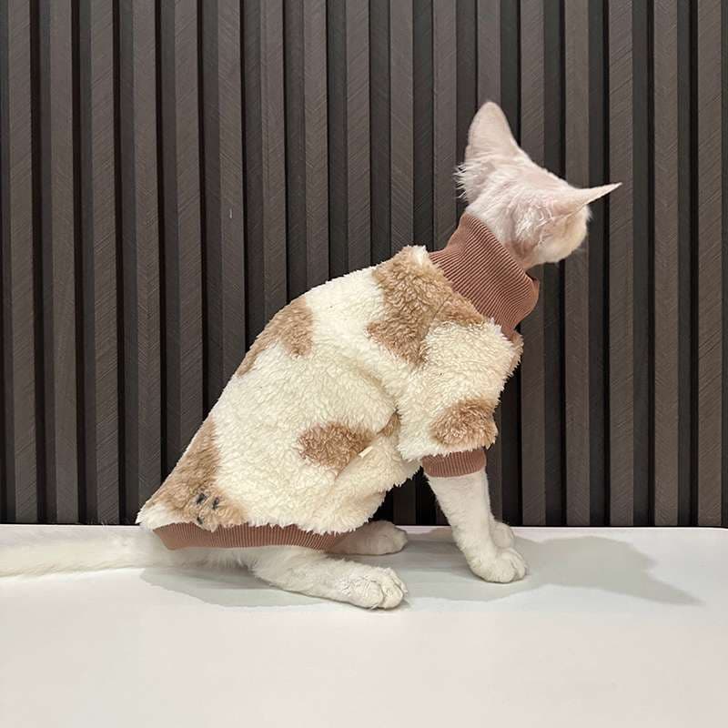 猫服  防寒服 | もこもこ猫ちゃんの冬用ポンチョ