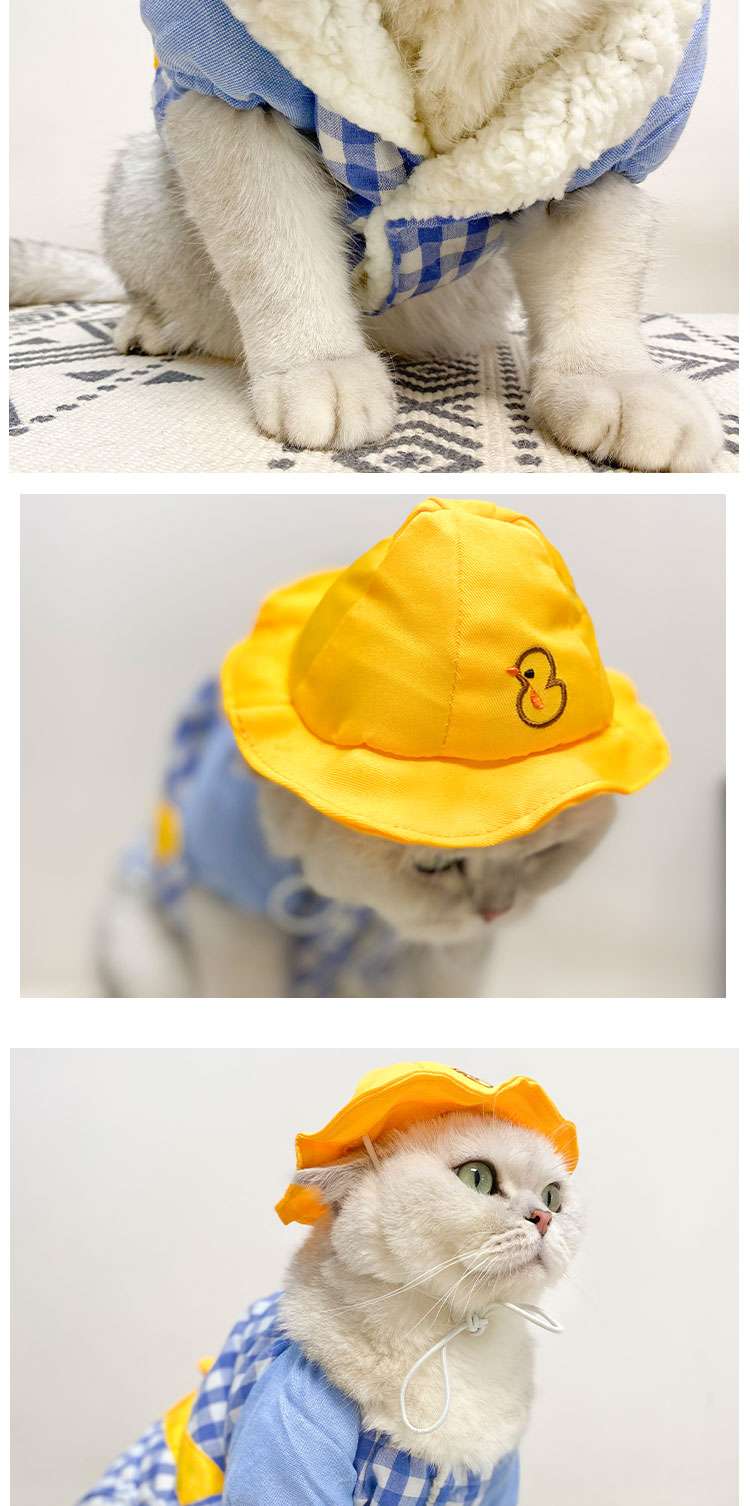 猫服  洋服 | 猫用チェック柄オーバーオール