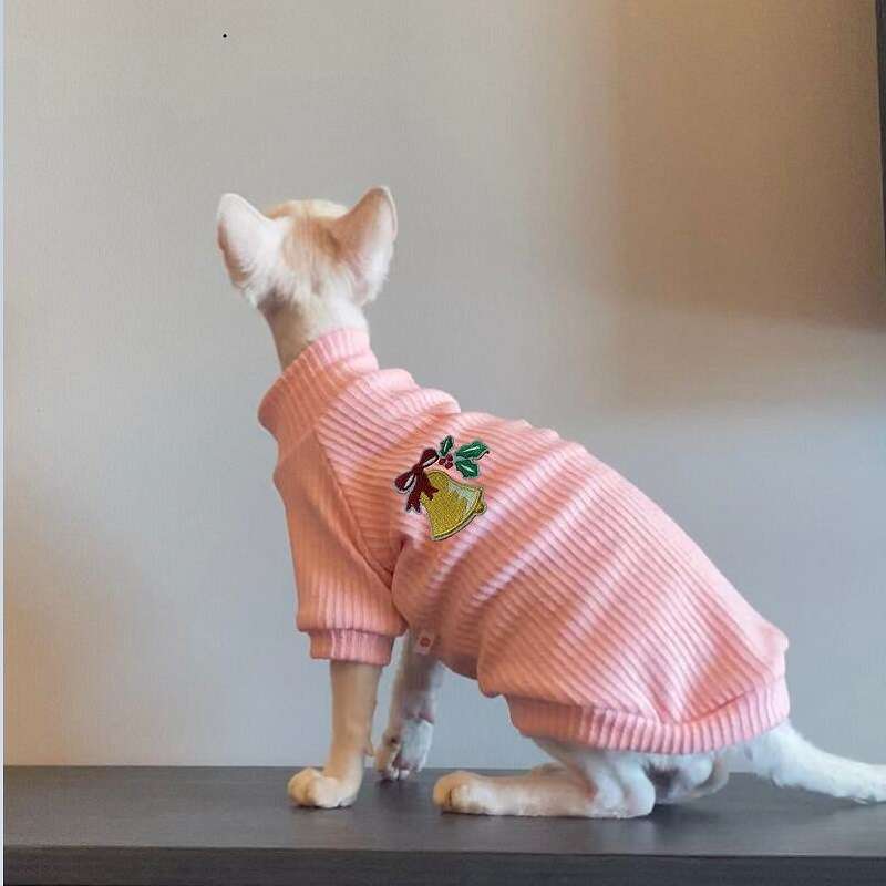 猫服  防寒服 | ネコちゃん用リブニットセーター
