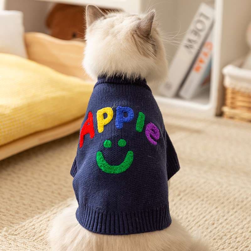 猫服  防寒服 | にこにこスマイル ニットセーター