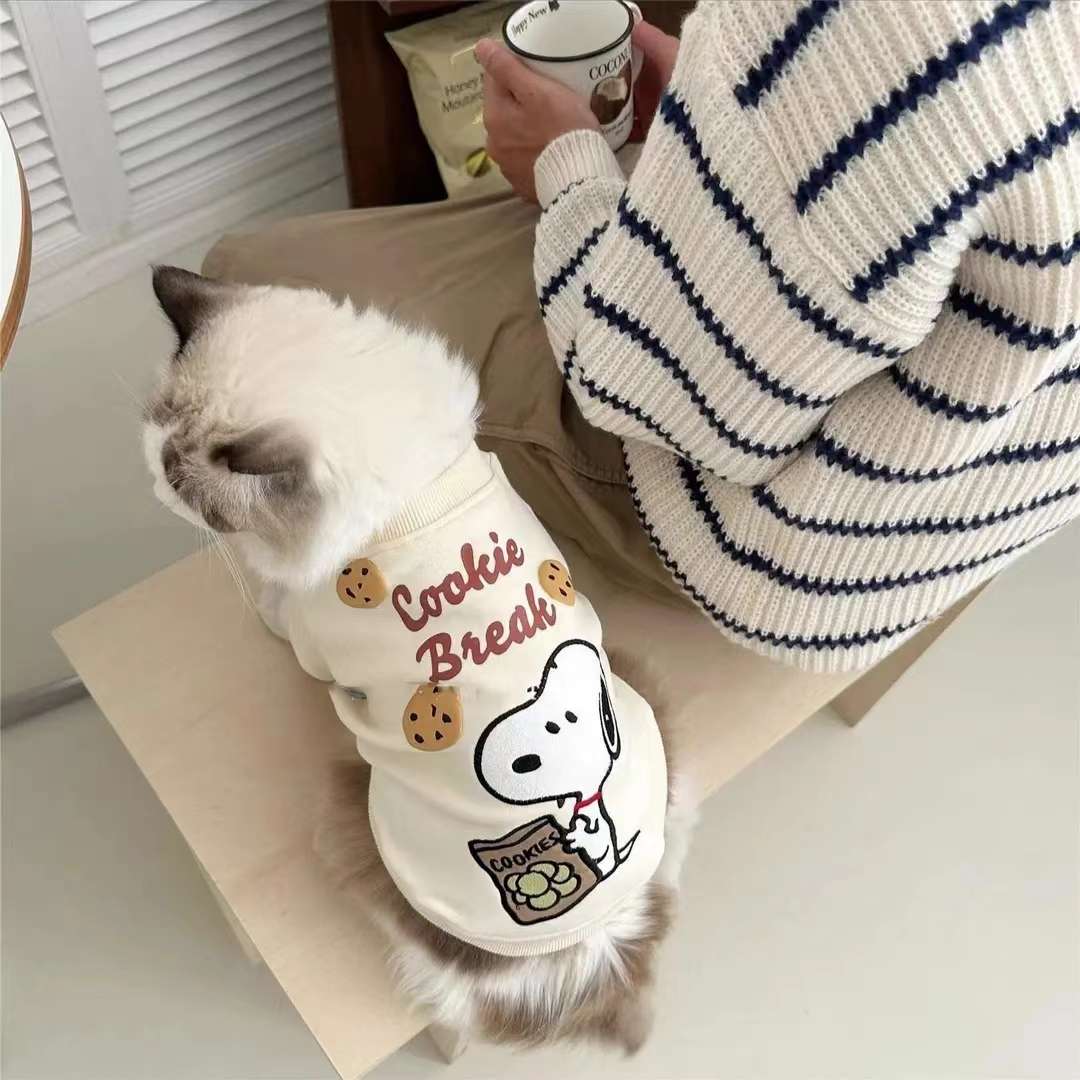 猫服  洋服 | スヌーピー クッキー柄 ペット用タンクトップ