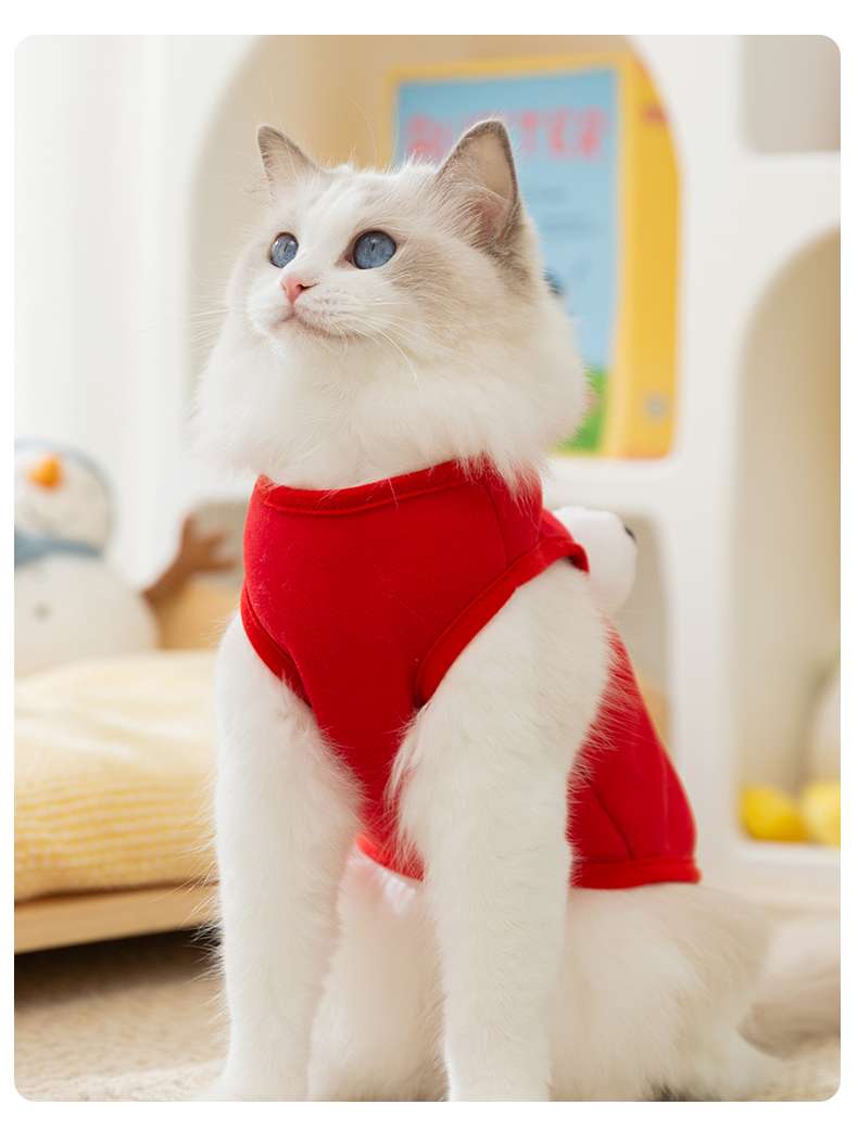 猫服  洋服 | 目玉付きサマーベスト猫用