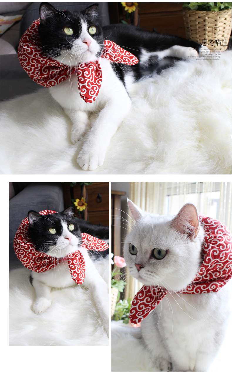 猫服  帽子 | 和風モダン猫用バンダナキャップ