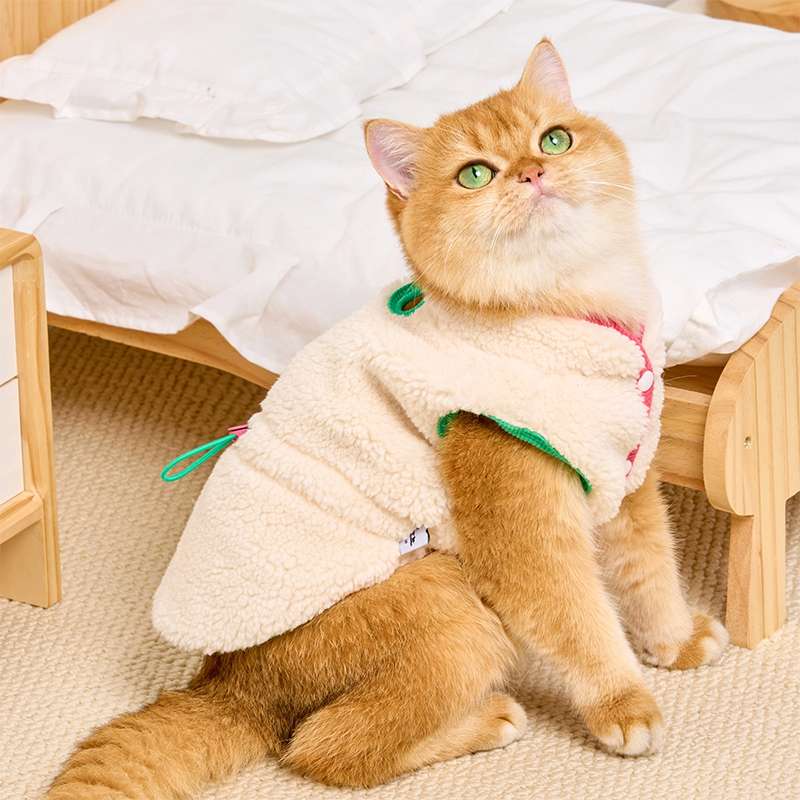 猫服  防寒服 | もこもこベスト型キャットウェア