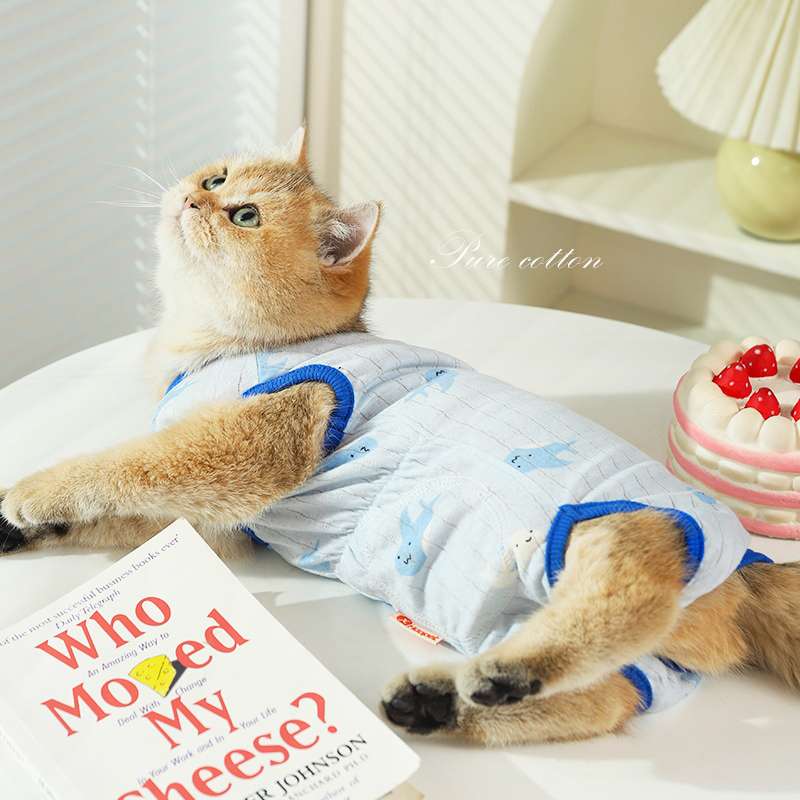 猫服  術後服 | もふもふ猫ちゃんの術後着心地ケア服
