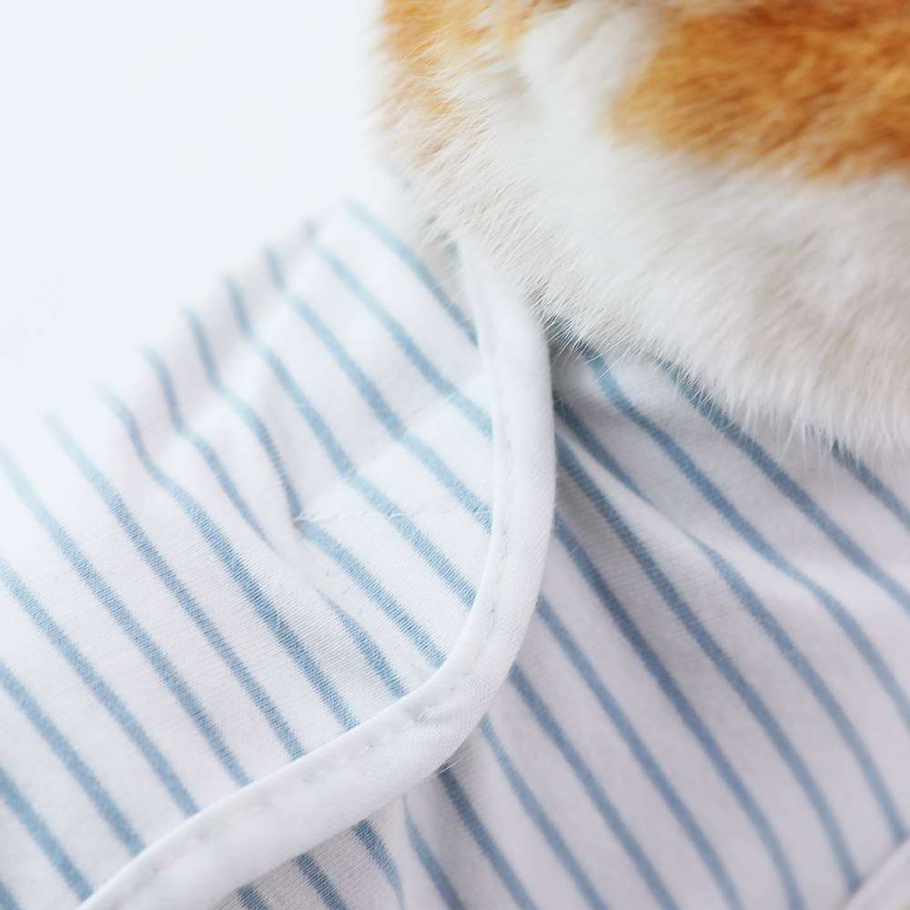 猫服  術後服 | 猫用ストライプ柄術後服快適ウェア