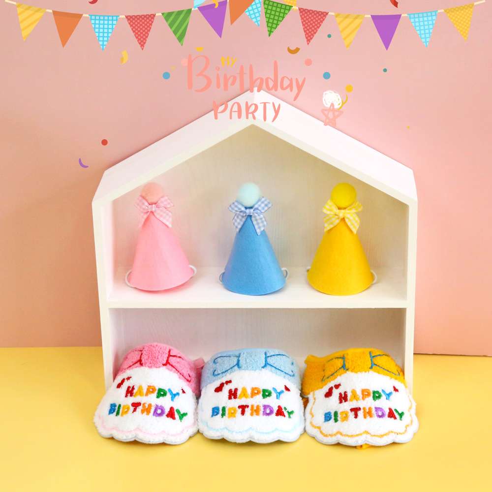 猫服  コスプレ | お誕生日お祝い猫用よだれかけ＆パーティーハット