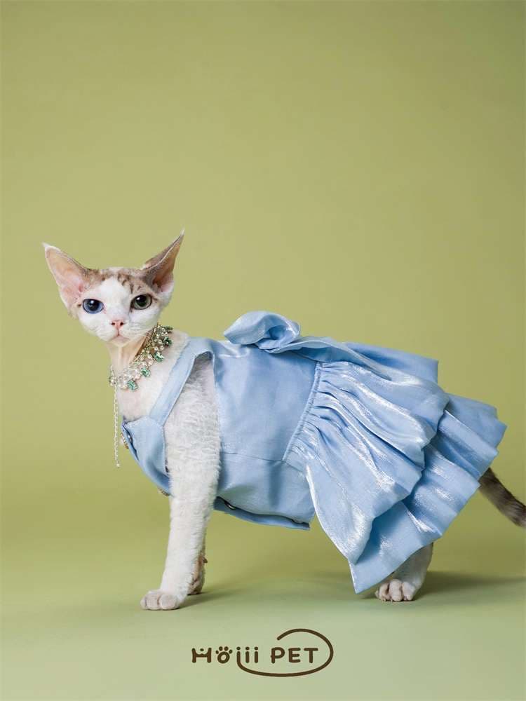 猫服  洋服 | エレガントブルーキャットドレス