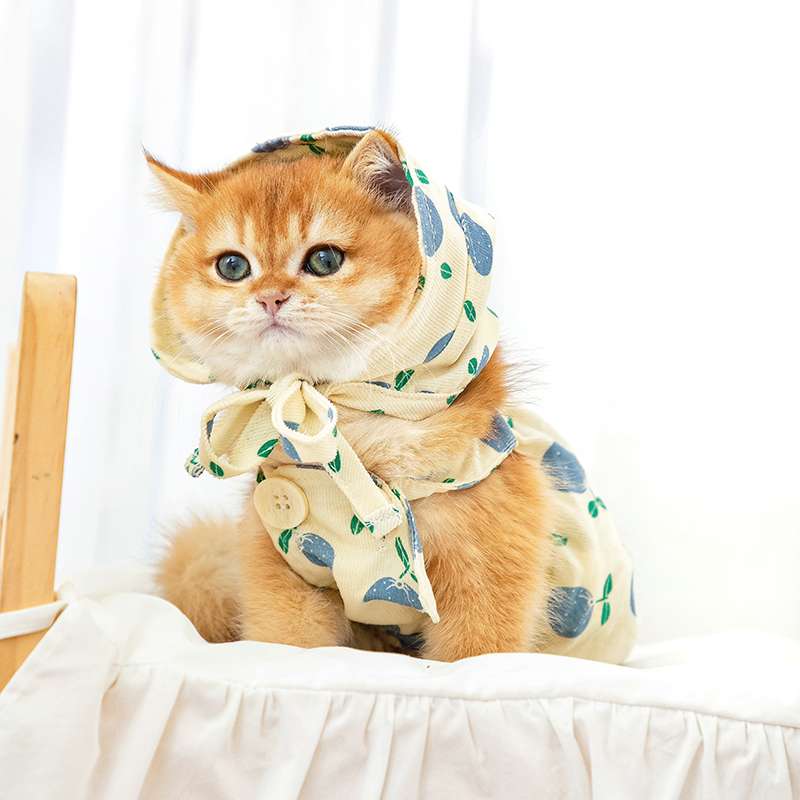 猫服  洋服 | ふわもこ果物柄ねこちゃんロンパース