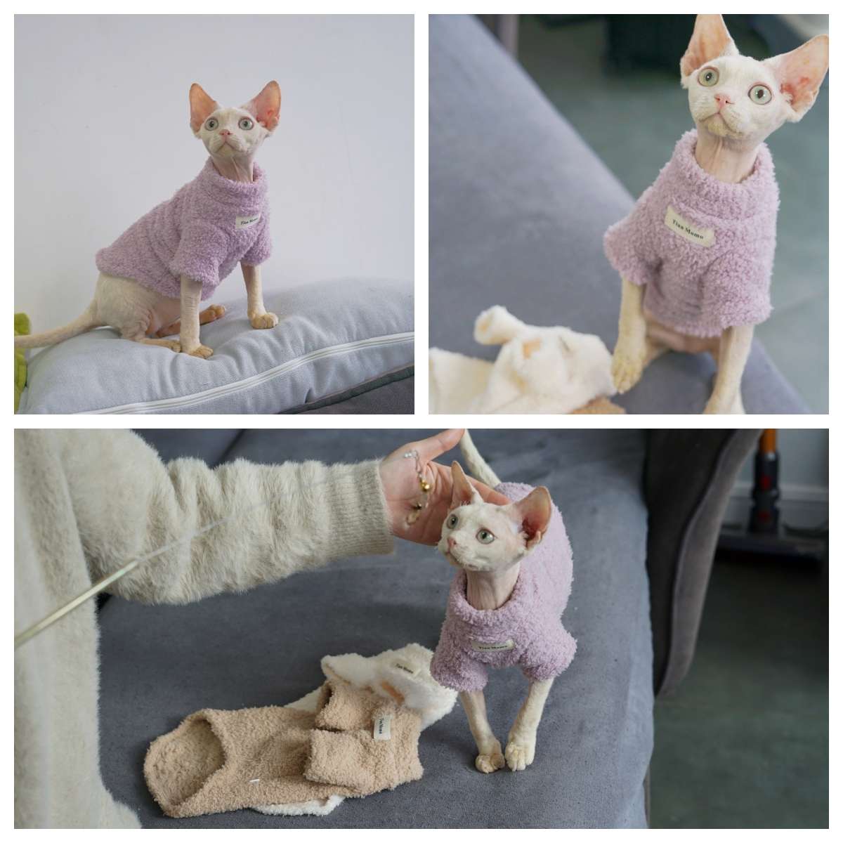 猫服  防寒服 | もこもこ猫ちゃんウォーマー