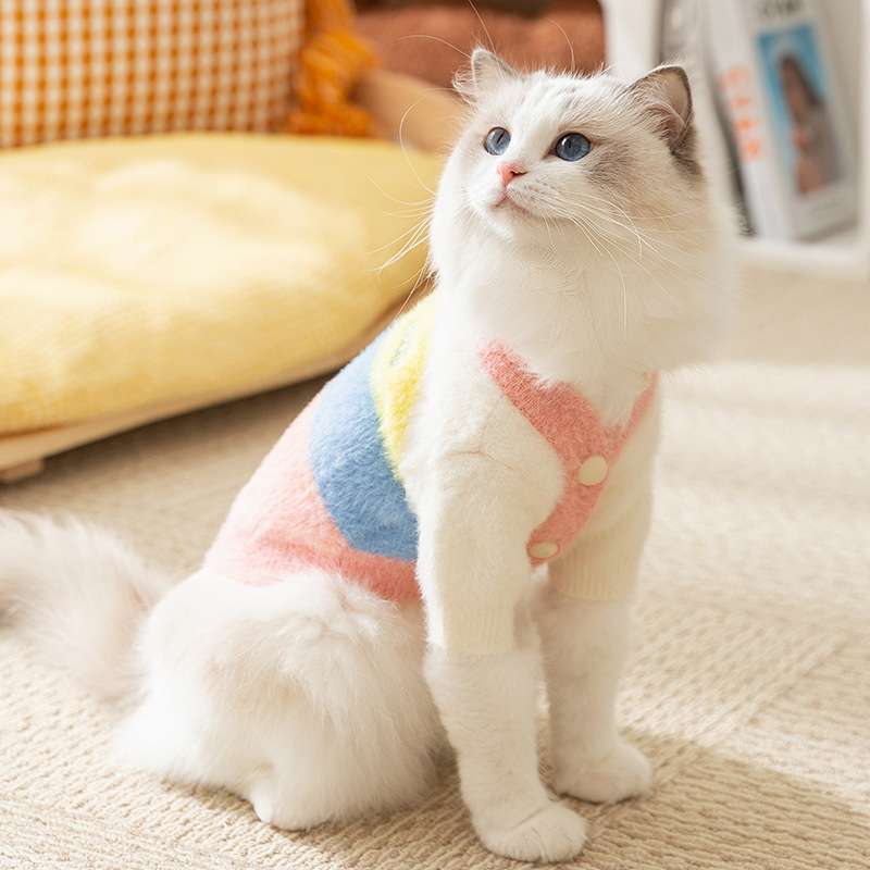 猫服  防寒服 | もこもこペット用セーター