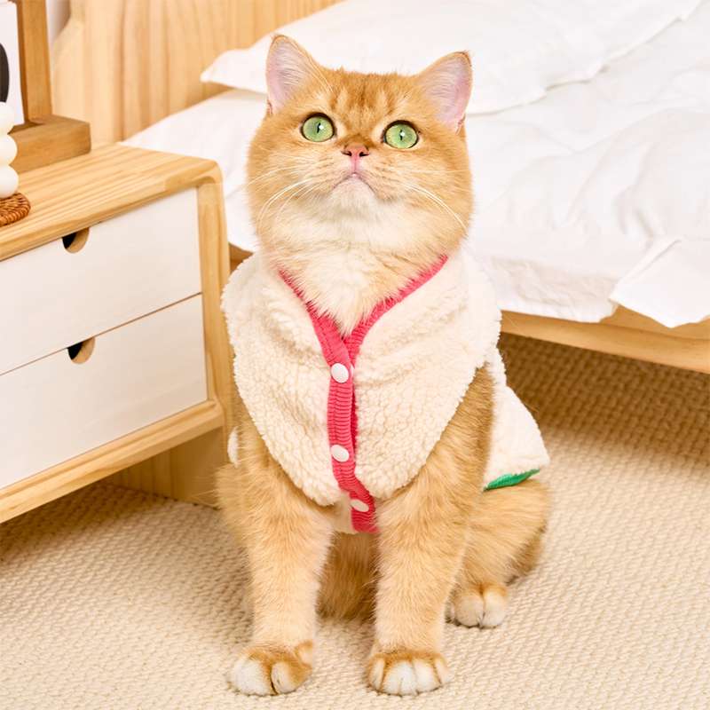 猫服  防寒服 | もこもこベスト型キャットウェア