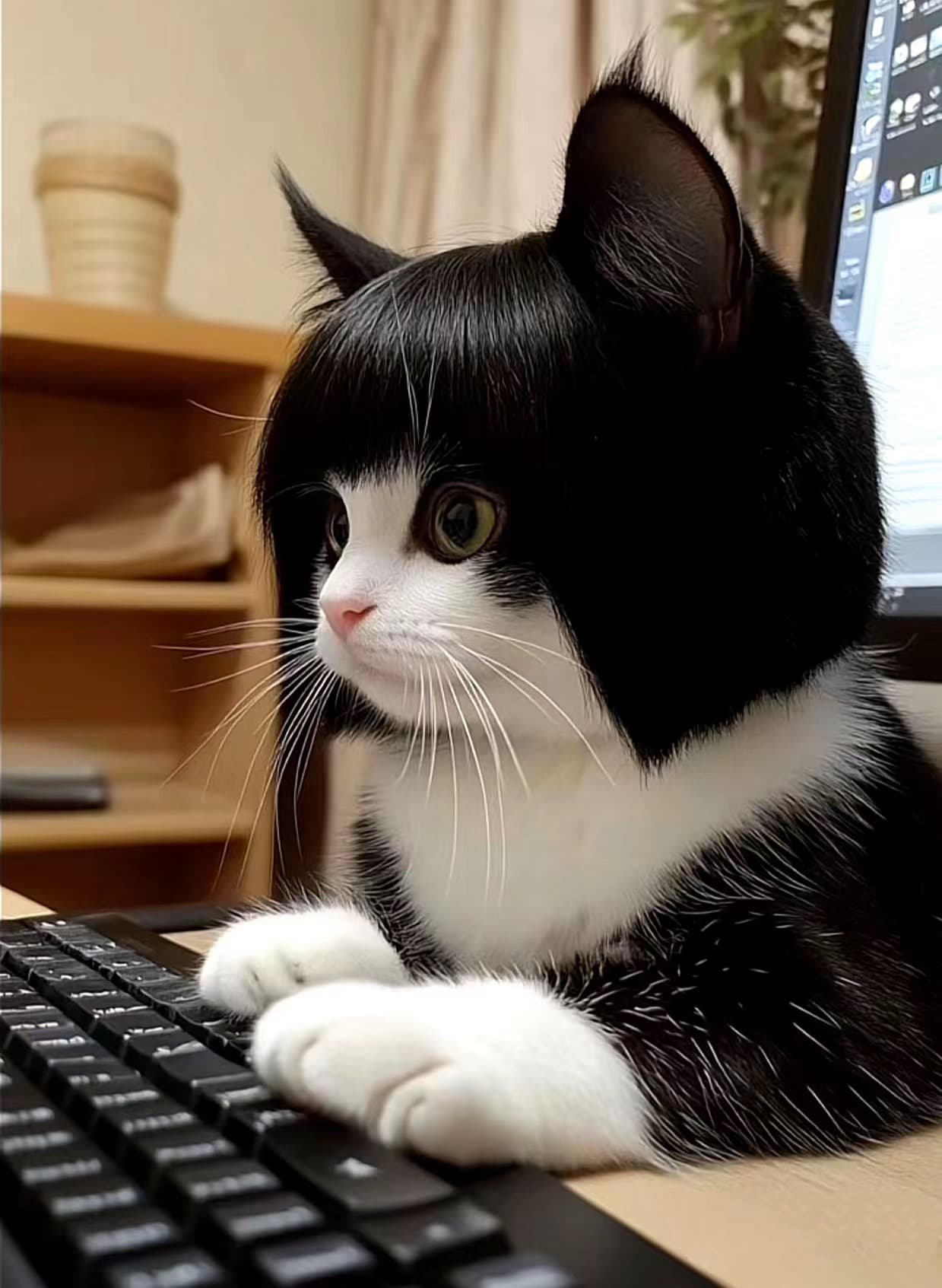 猫服   猫耳ウィッグ 自然な輝き