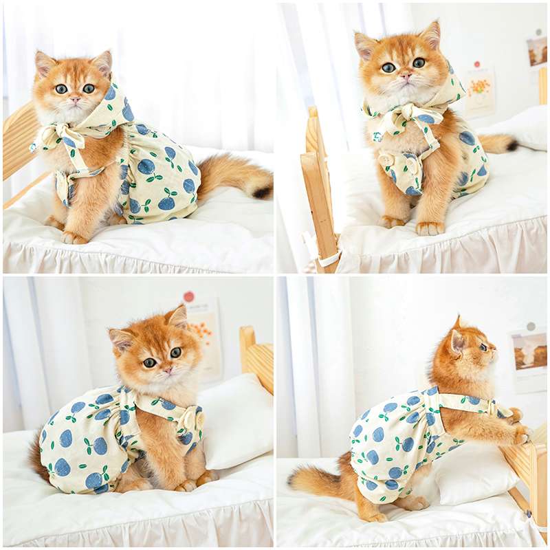 猫服  洋服 | ふわもこ果物柄ねこちゃんロンパース