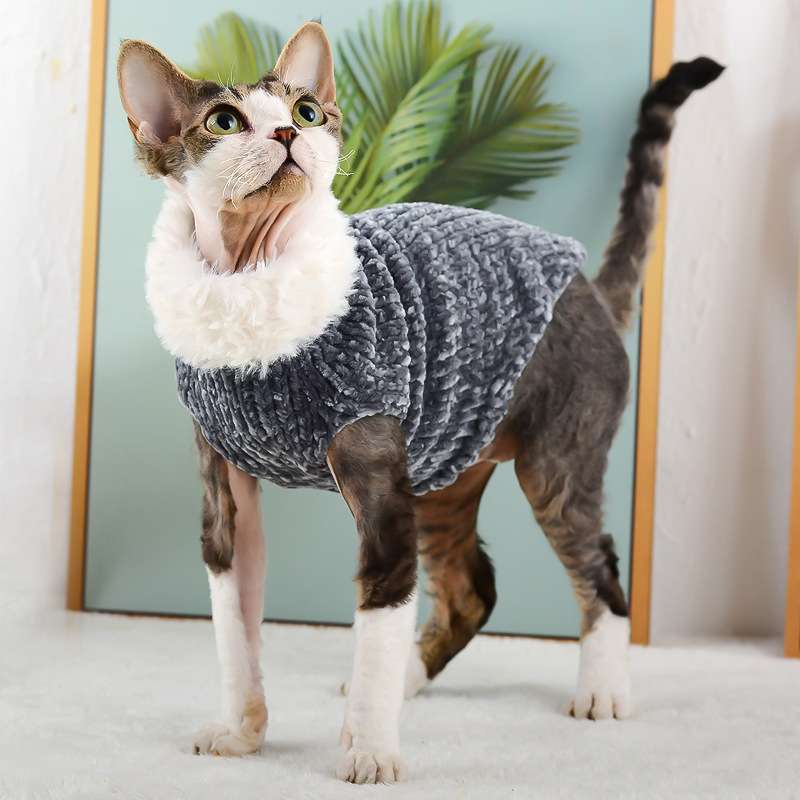 猫服  防寒服 | もこもこ猫ちゃんウォーマー