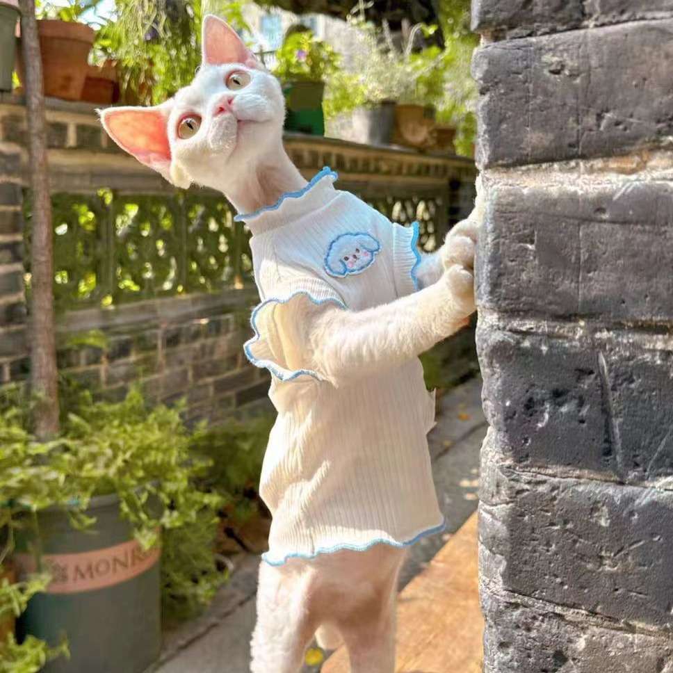 猫服  洋服 | もふもふ耳のシンプル猫用ロンパース
