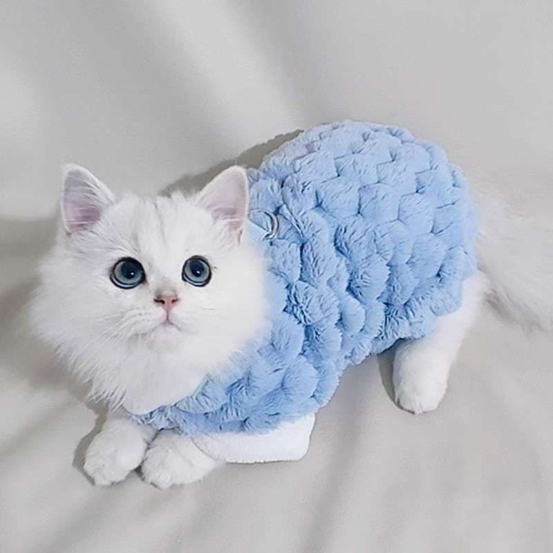 猫服  防寒服 | もふもふ天使の羽根ペット服