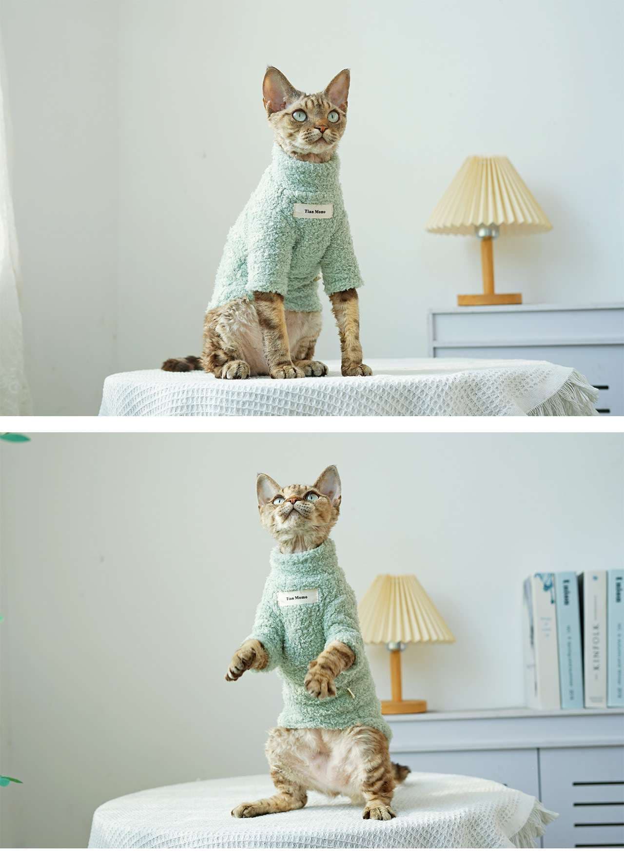 猫服  防寒服 | もこもこ猫ちゃんウォーマー