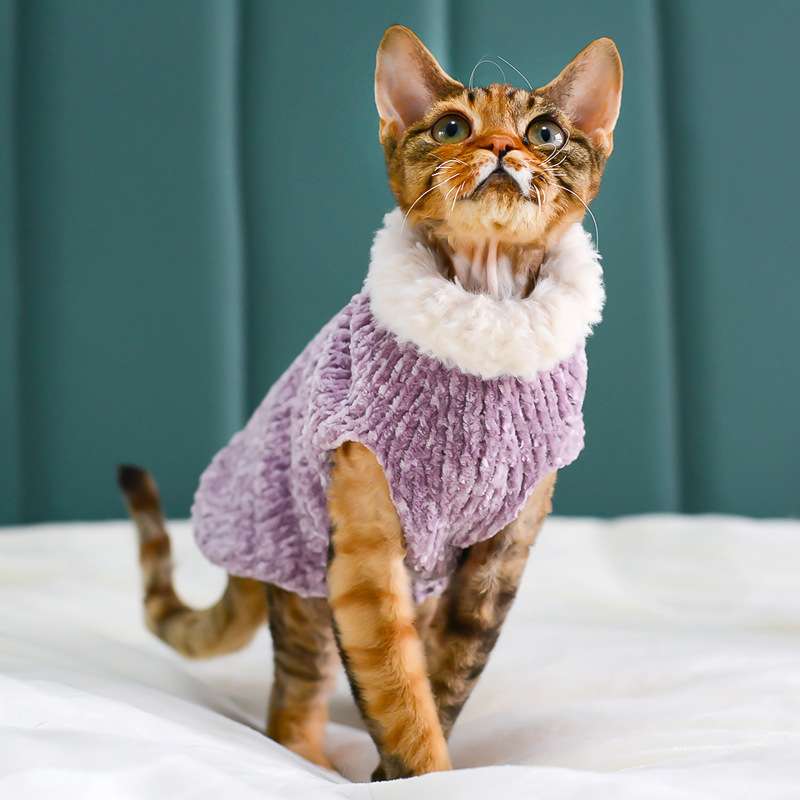 猫服  防寒服 | もこもこ猫ちゃんウォーマー